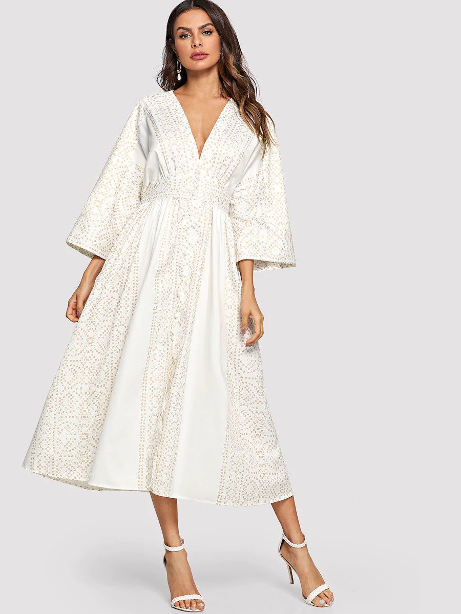 Silver Print Dress 3 | Dresses